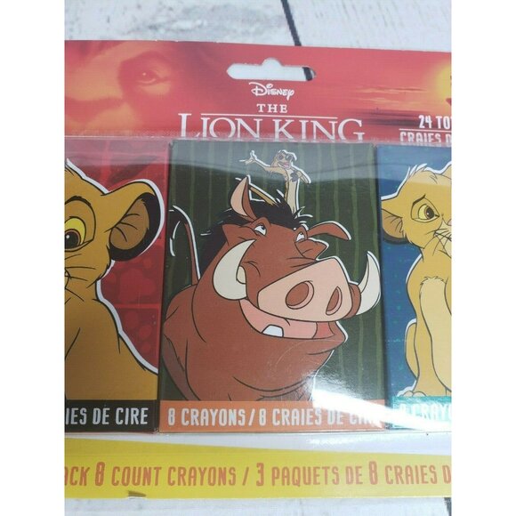Disney The Lion King Crayons - 3 Boxes of 24 Vibrant Colors for Kids & Collector - Picture 4 of 5